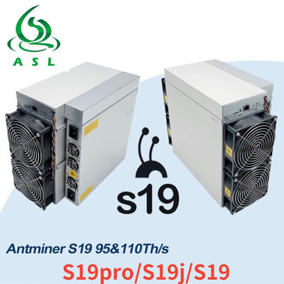 ASL SHA256 Bitmain Asic Antminer S19 95T 3250W With PSU